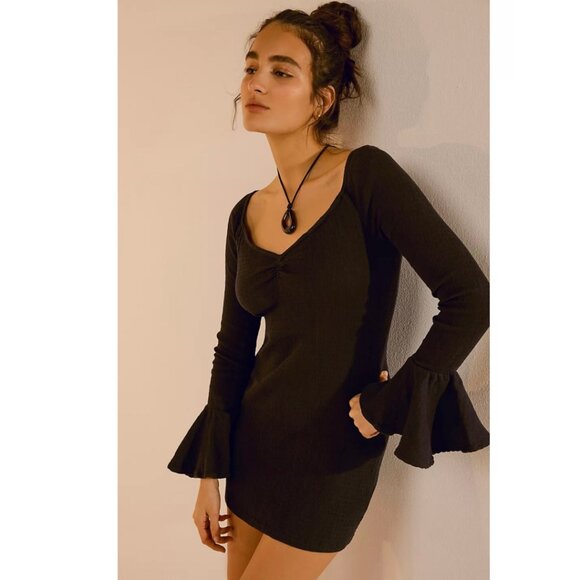 Free People Love To Party Mini Dress Black Small NWT - Picture 1 of 7